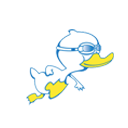 Duck Hockey White Icon