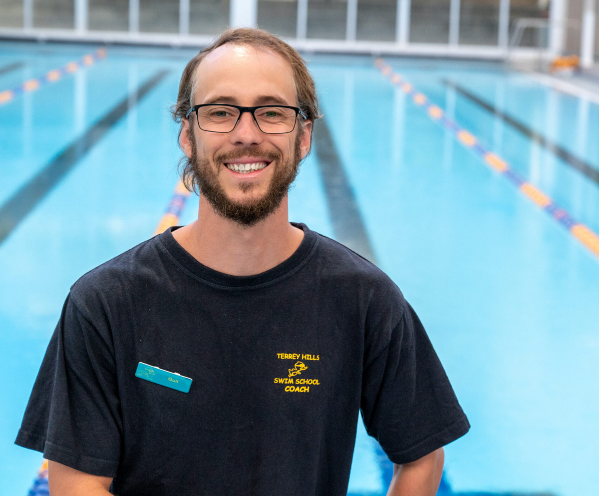 THSS-Head-Coach-Gill Terrey Hills Swim School Pool